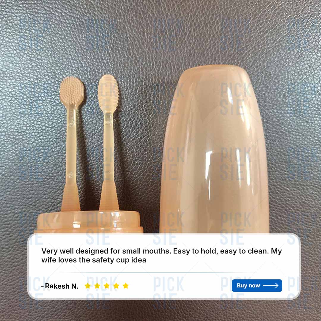 PicksieIN® Soft Silicone Baby Toothbrush Set