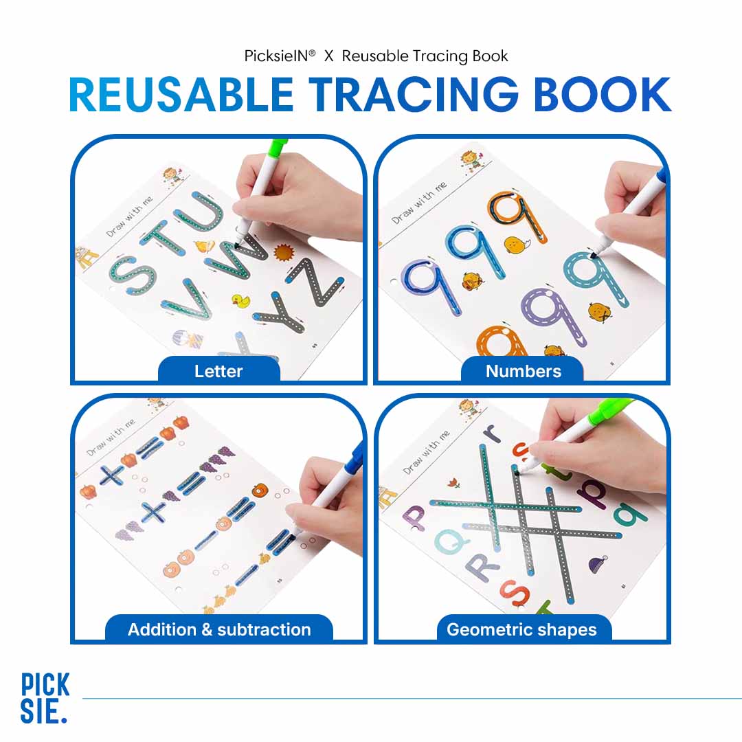 Reusable Tracing Book For Kids