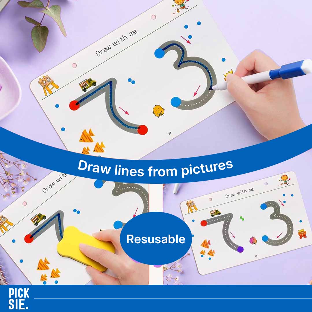 Reusable Tracing Book For Kids