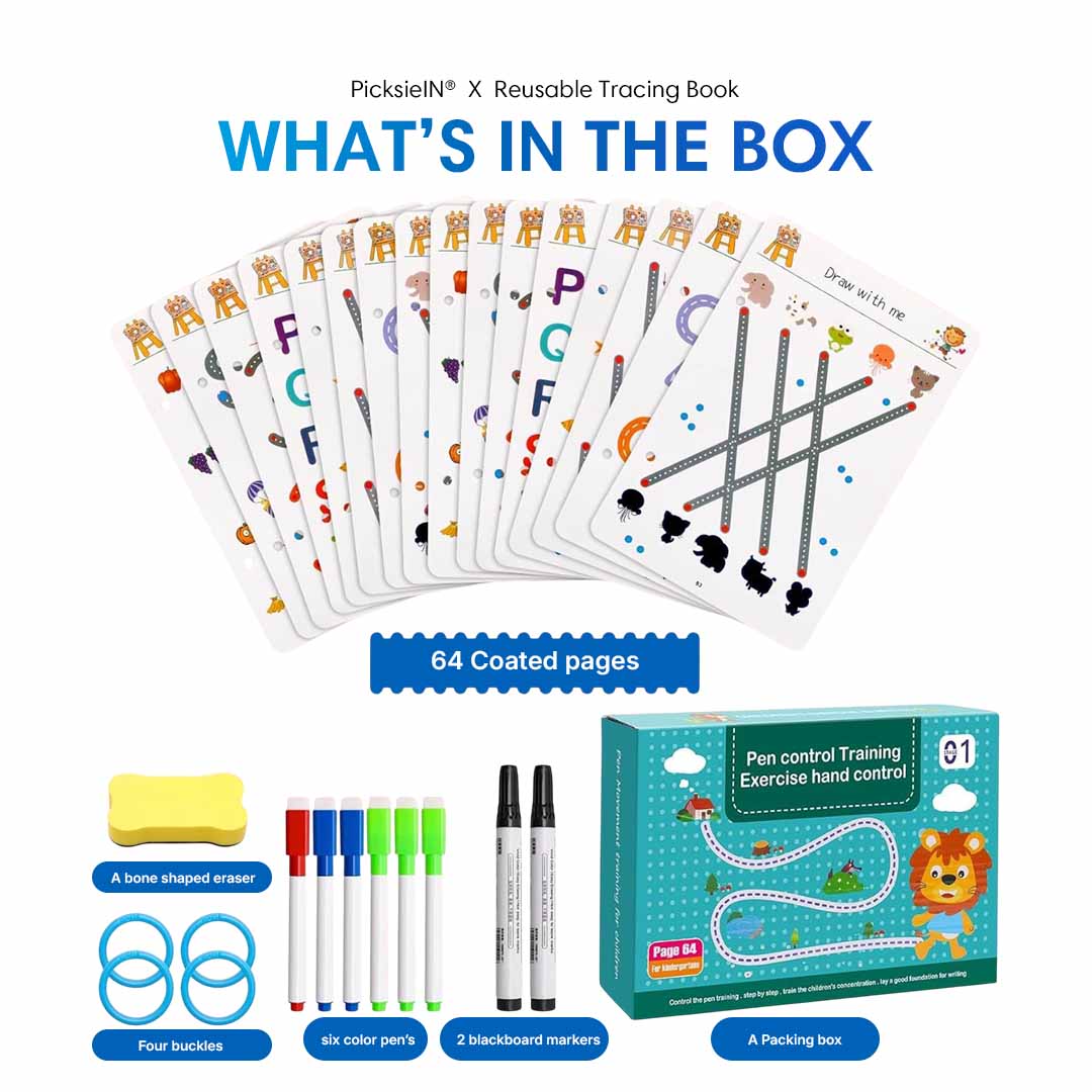 Reusable Tracing Book For Kids