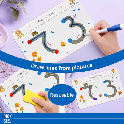 Reusable Tracing Book For Kids