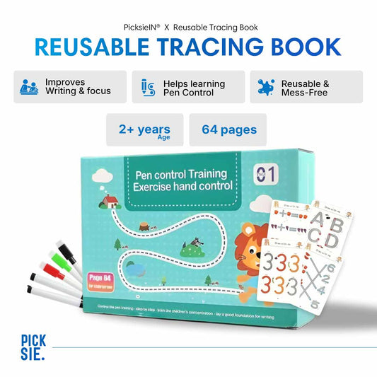 Reusable Tracing Book For Kids