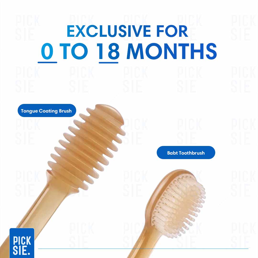 PicksieIN® Soft Silicone Baby Toothbrush Set